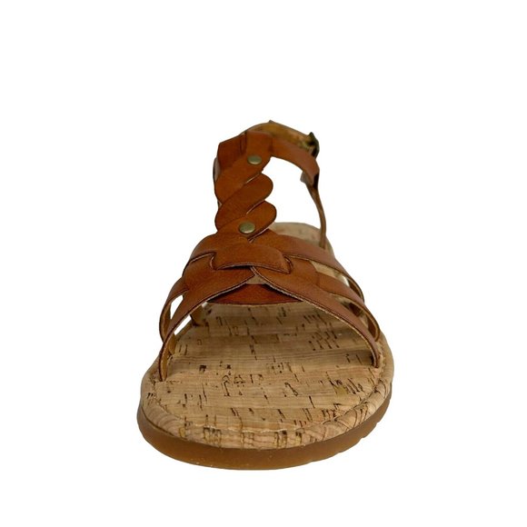 Korks Sawyer Womens Braided Strappy Sandals Size 7 Brown Stylish & Casual Shoes - Picture 9 of 15